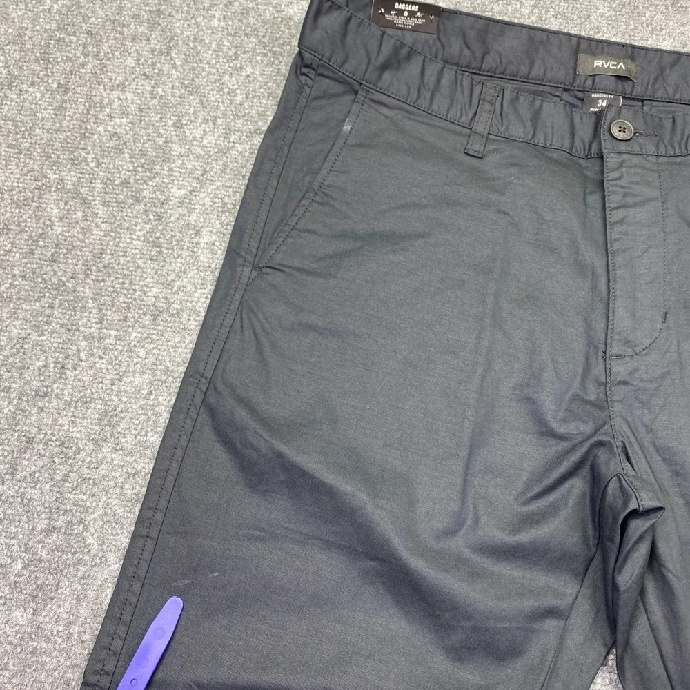 RVCA Daggers Tech Chino 2 Mens Slim Fit Pants‎ Black AVYNP00214 Size 34 NWT